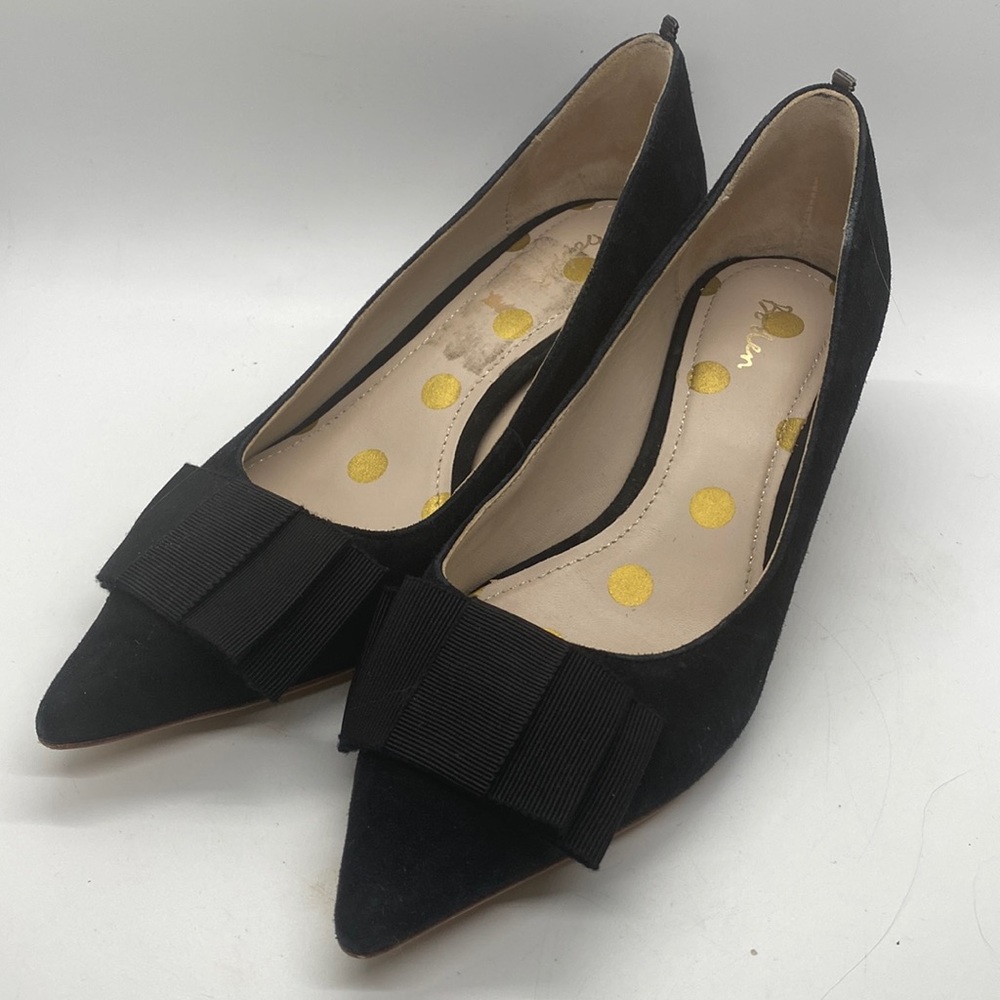 Black Suede Kitten Heels